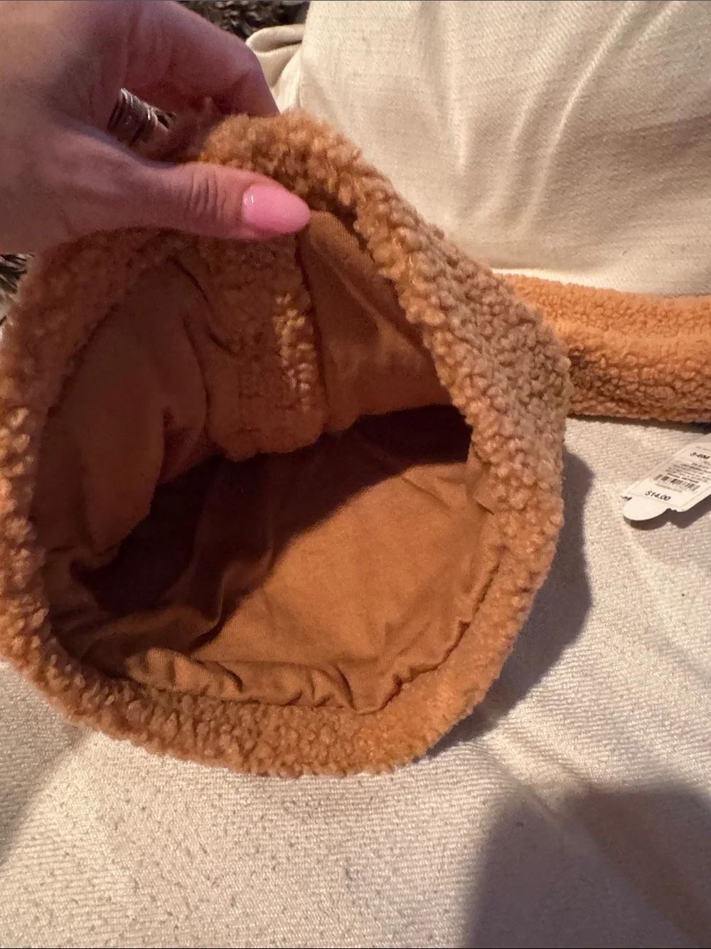 Cat & Jack Teddy Sherpa Jacket in Rust Brown